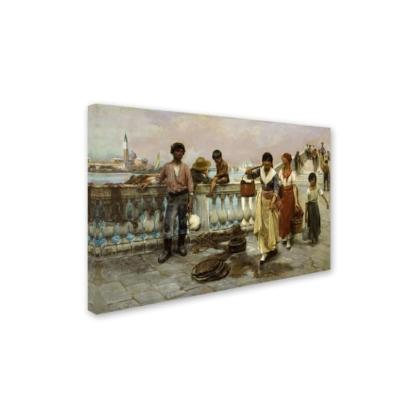 Frank Duveneck 'Water Carriers Venice' Canvas Art,12x19